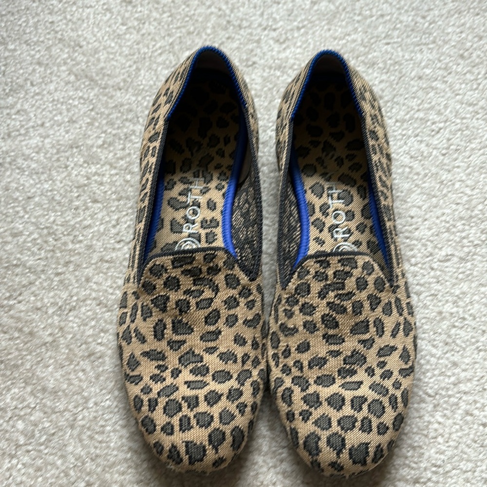 Rothy’s spotted leopard loafers, 8.5, GUC